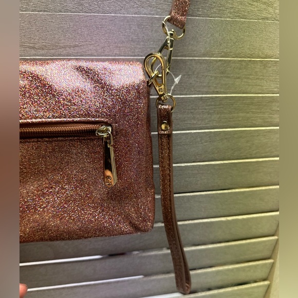 NEW•Shimmer & Shine Rose' Rose Gold Clutch/Crossbody• - Picture 6 of 14